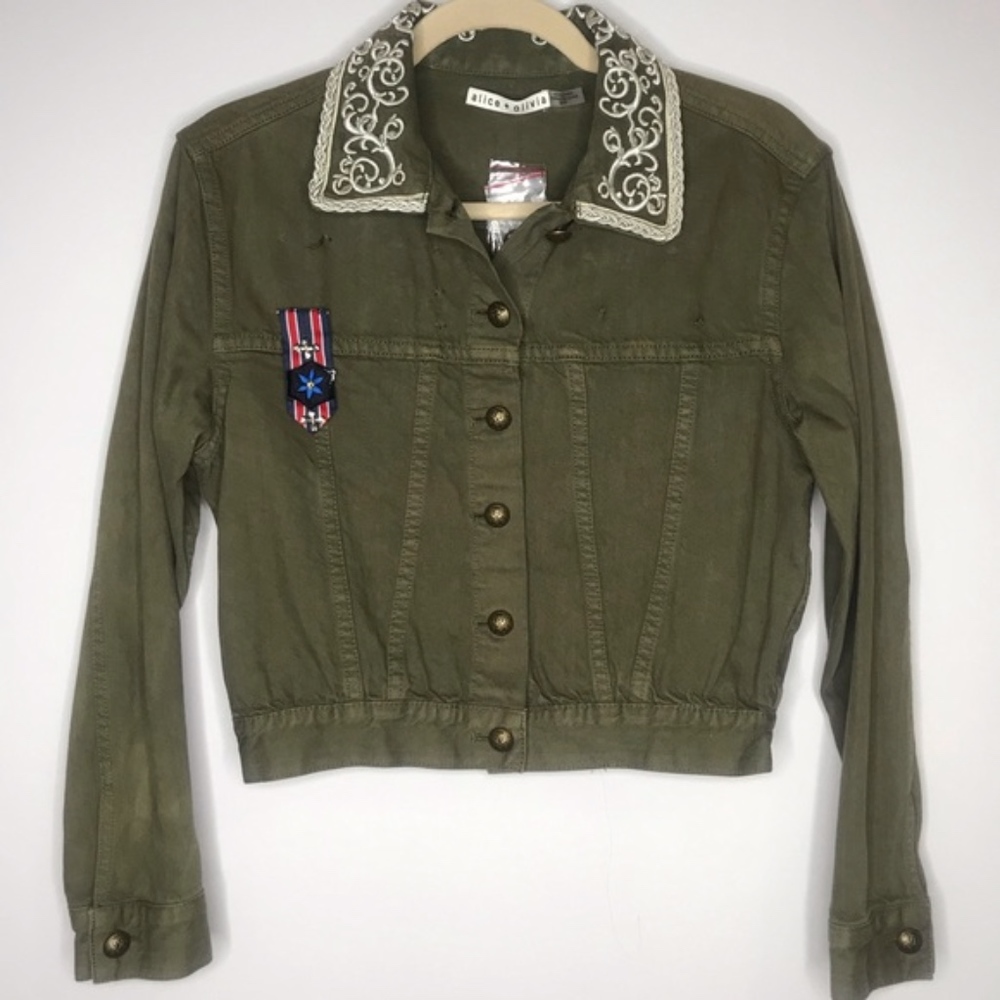 NEW! ALICE + OLIVIA Chloe Embroidered Jacket